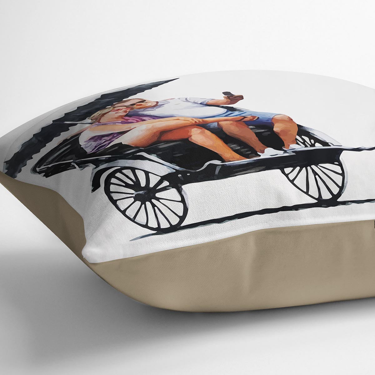 Banksy Rickshaw Kid Cushion