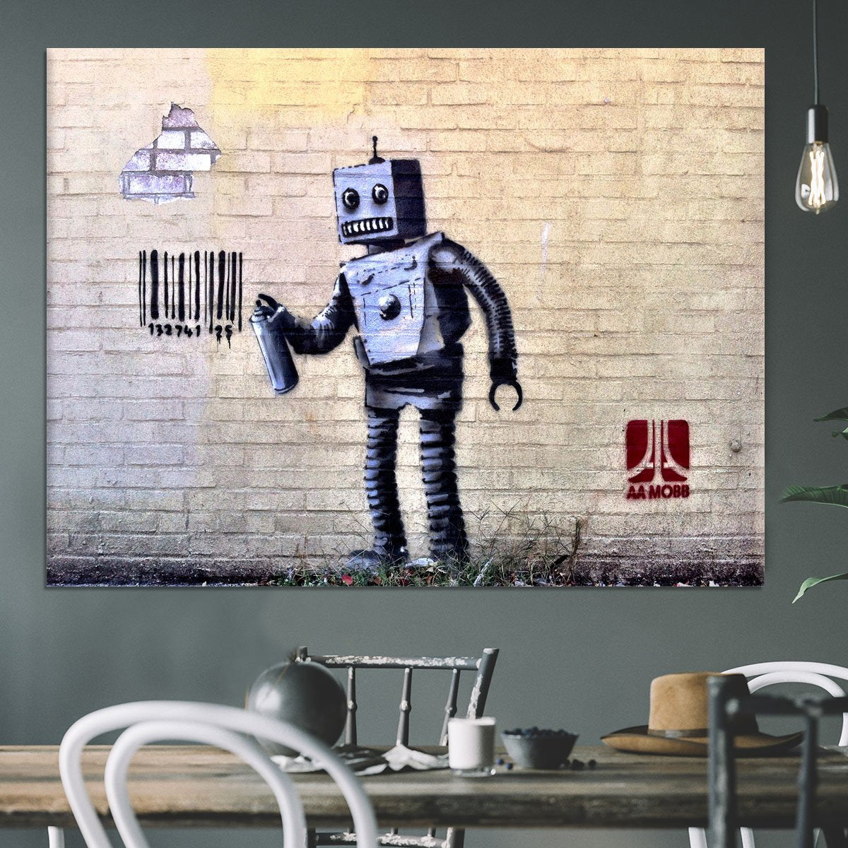 Banksy Robot Canvas Print or Poster