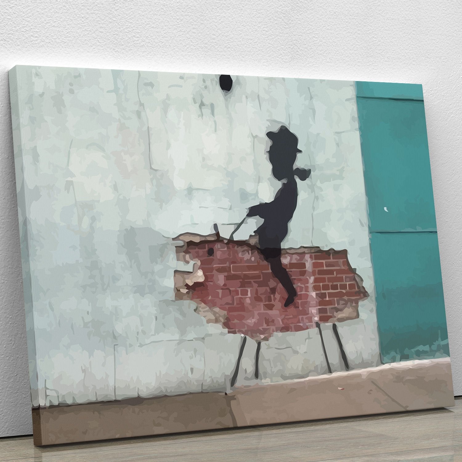 Banksy Rodeo Boy Canvas Print or Poster