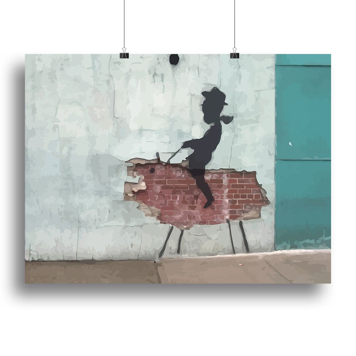 Banksy Rodeo Boy Canvas Print or Poster
