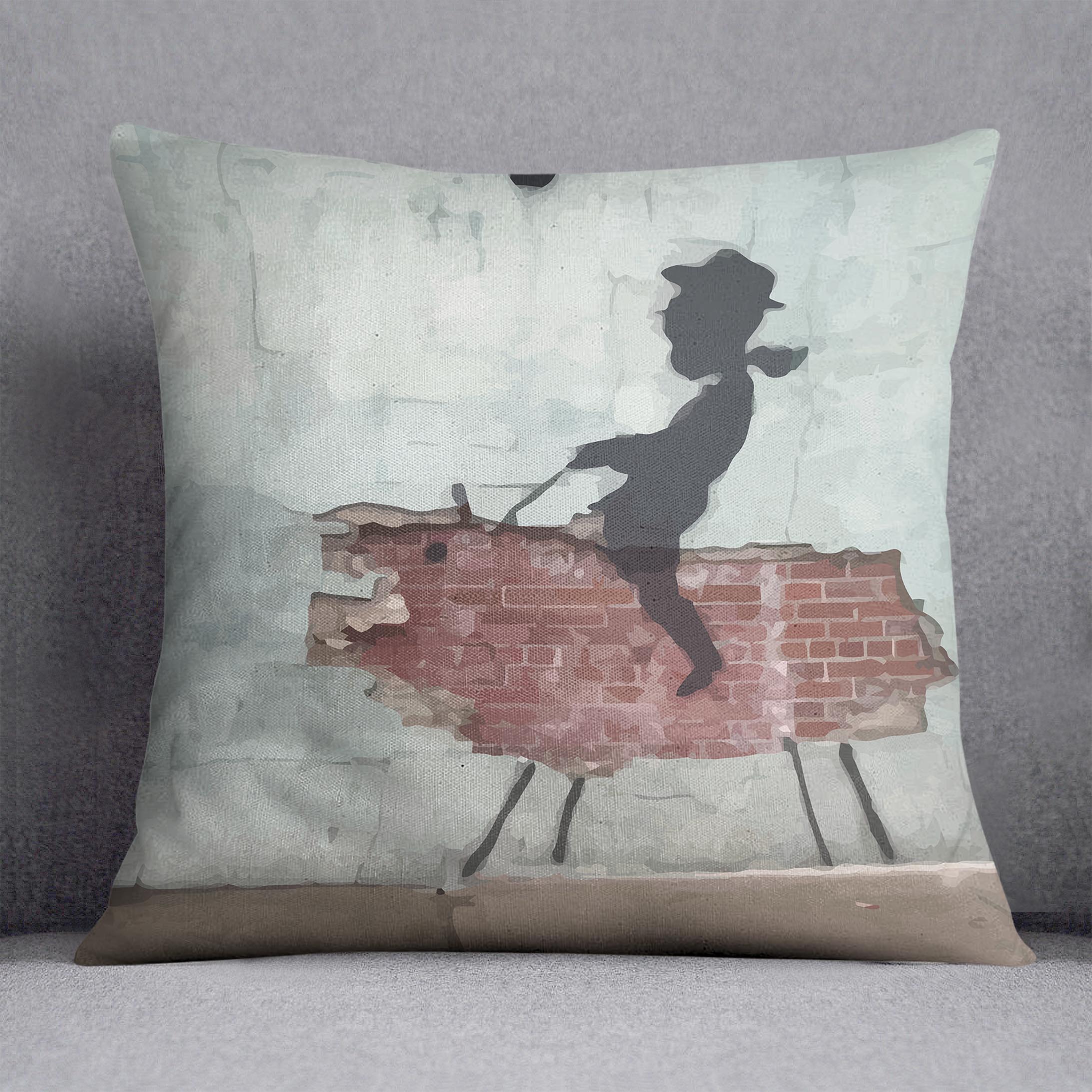 Banksy Rodeo Boy Cushion