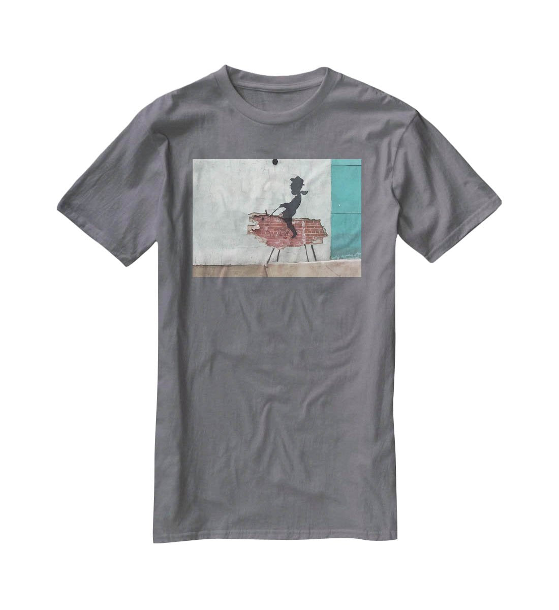 Banksy Rodeo Boy T-Shirt - Canvas Art Rocks - 3