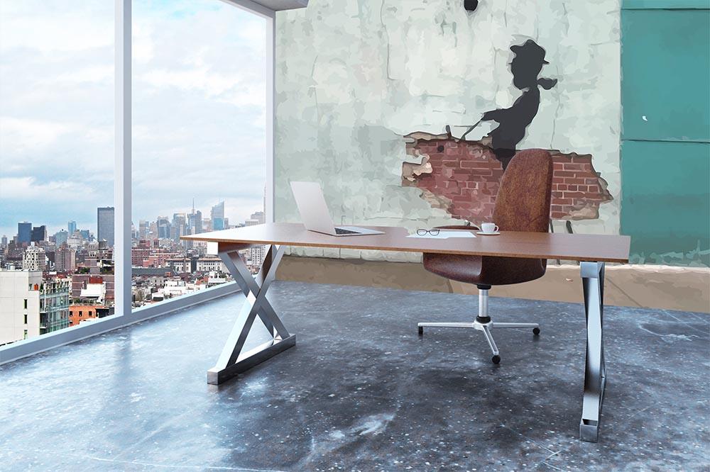 Banksy Rodeo Boy Wall Mural Wallpaper - Canvas Art Rocks - 3