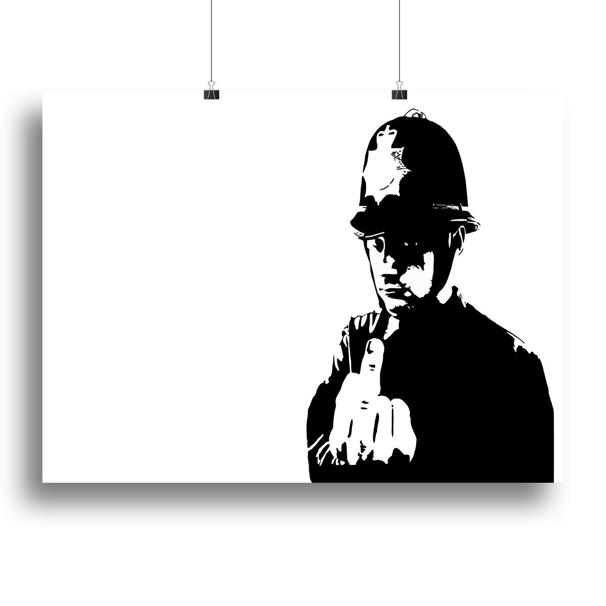 Banksy Rude Policeman Canvas Print or Poster