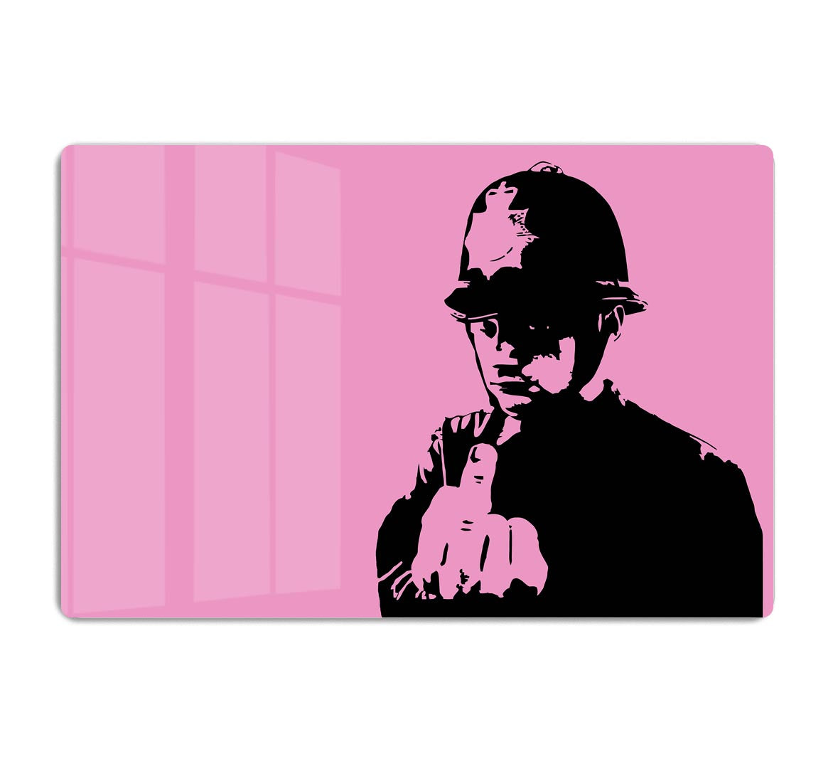Banksy Rude Policeman Pink Acrylic Block - Canvas Art Rocks - 1