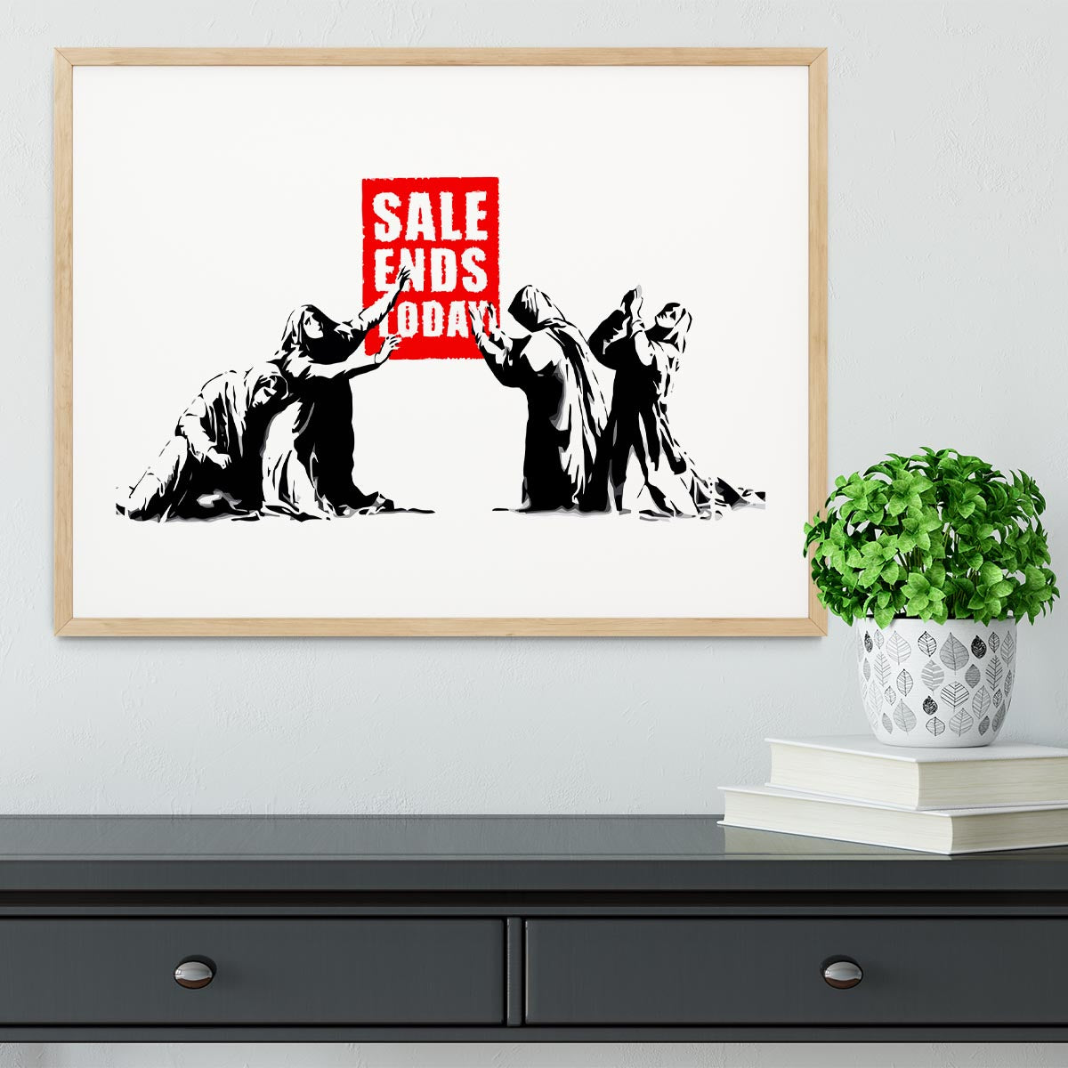 Banksy Sale Ends Today Framed Print - Canvas Art Rocks - 3