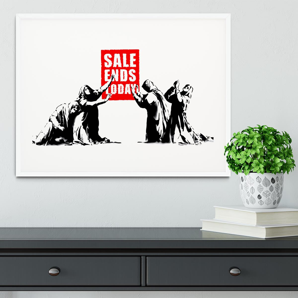 Banksy Sale Ends Today Framed Print - Canvas Art Rocks - 5