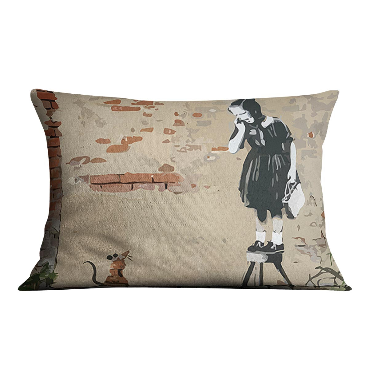 Banksy School Girl Mouse Cushion