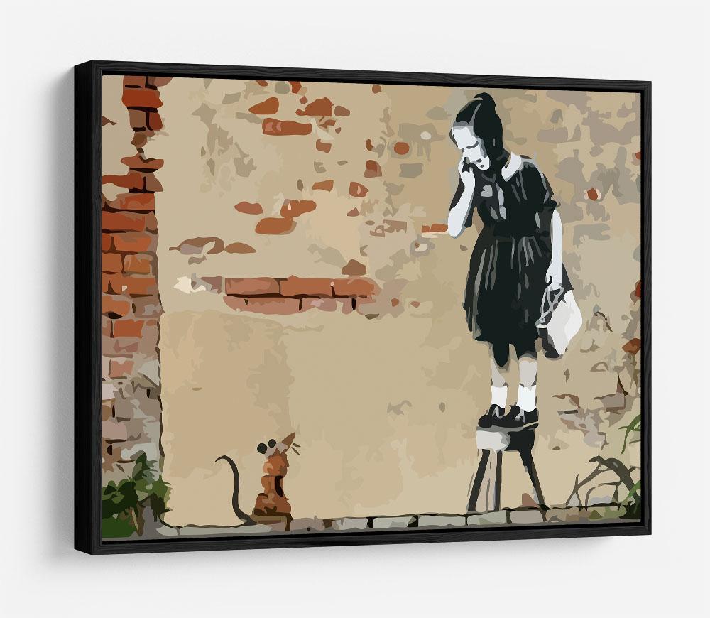 Banksy School Girl Mouse HD Metal Print