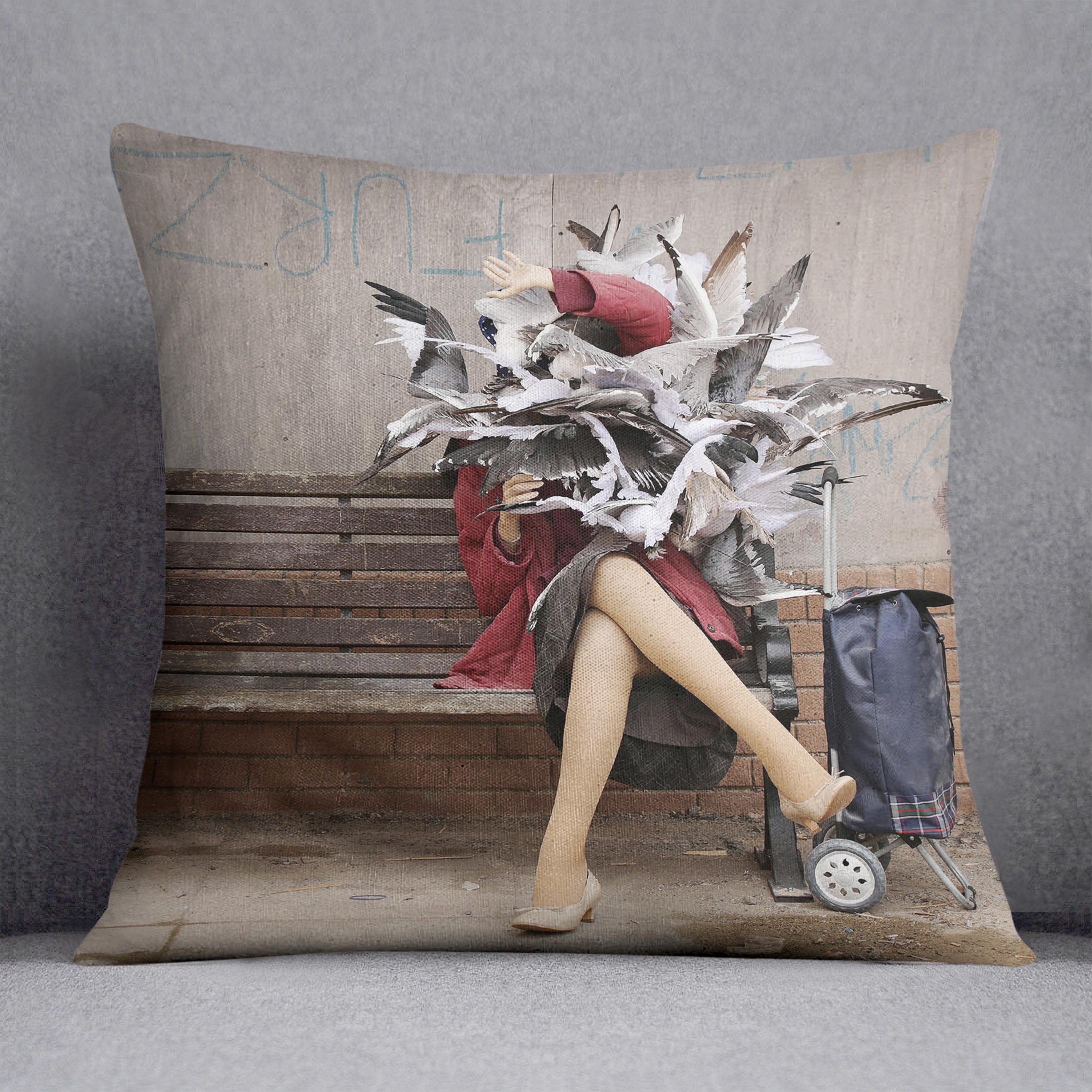 Banksy Seagulls Cushion