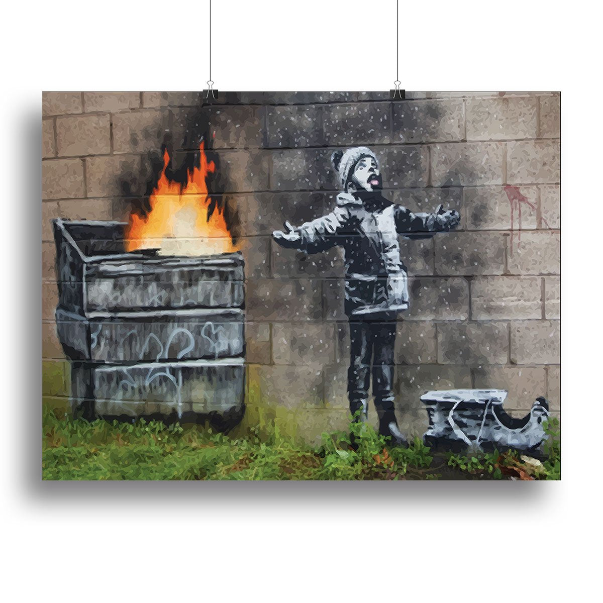 Banksy Seasons Greeting Canvas Print or Poster