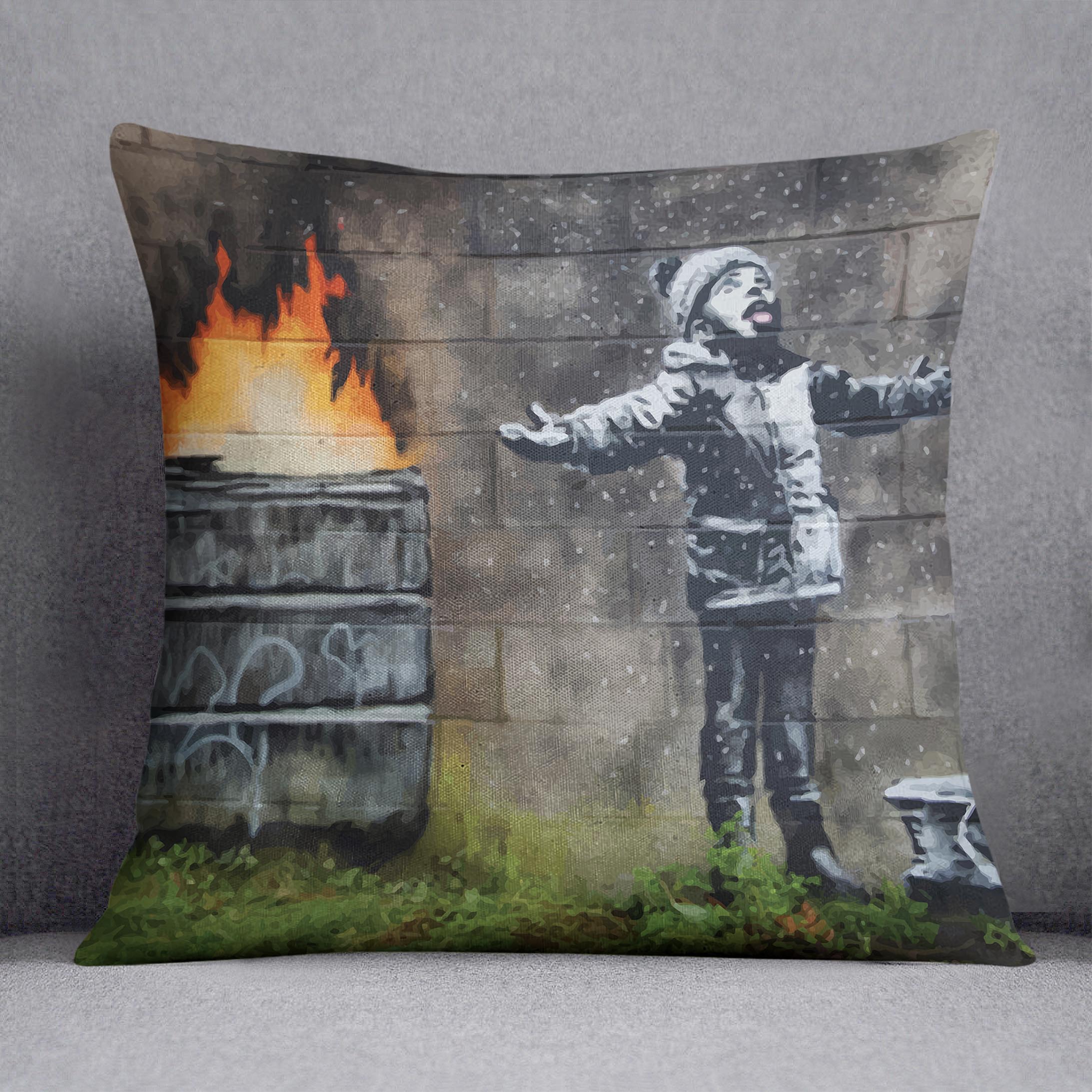 Banksy Seasons Greeting Cushion