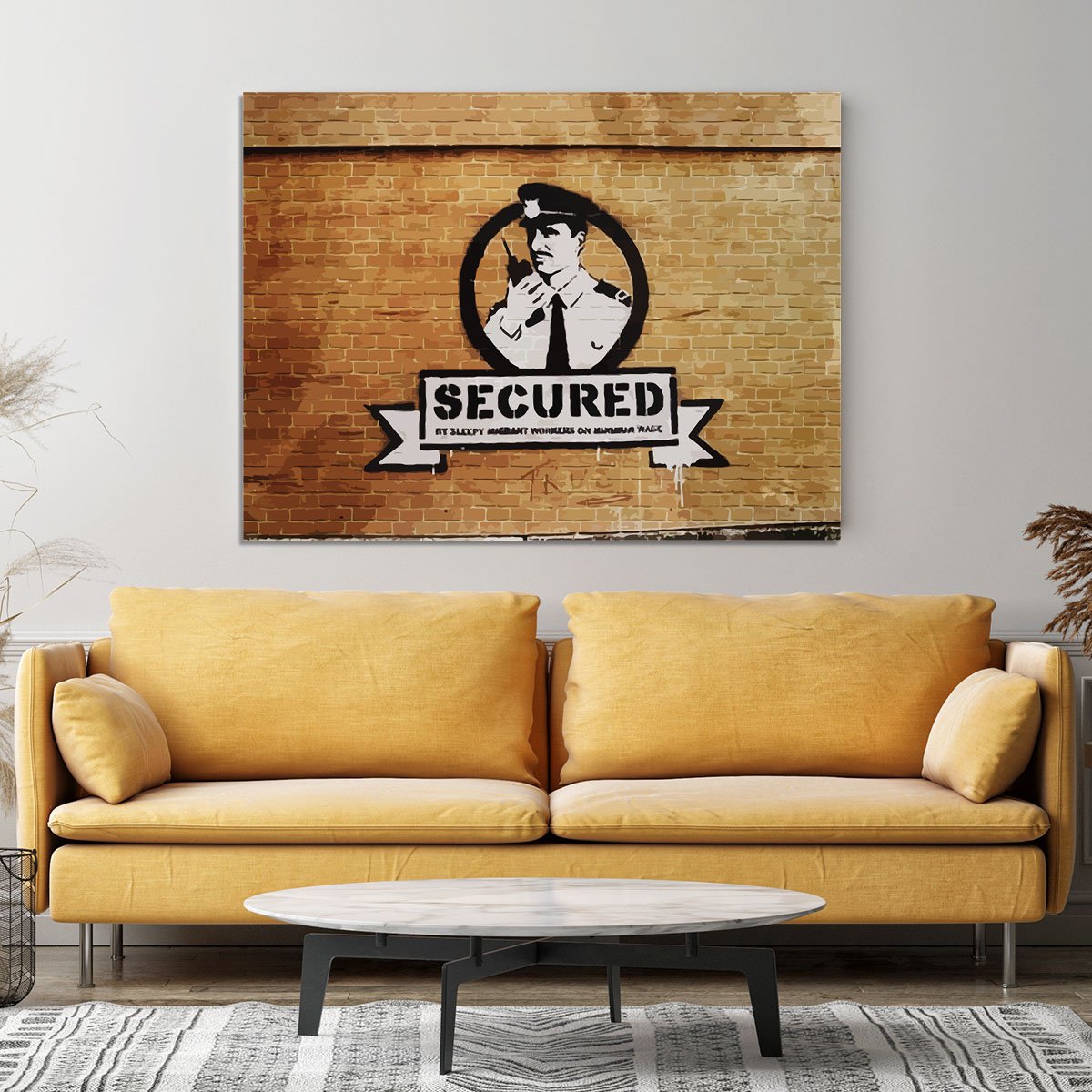 Banksy Secured Liverpool Canvas Print or Poster
