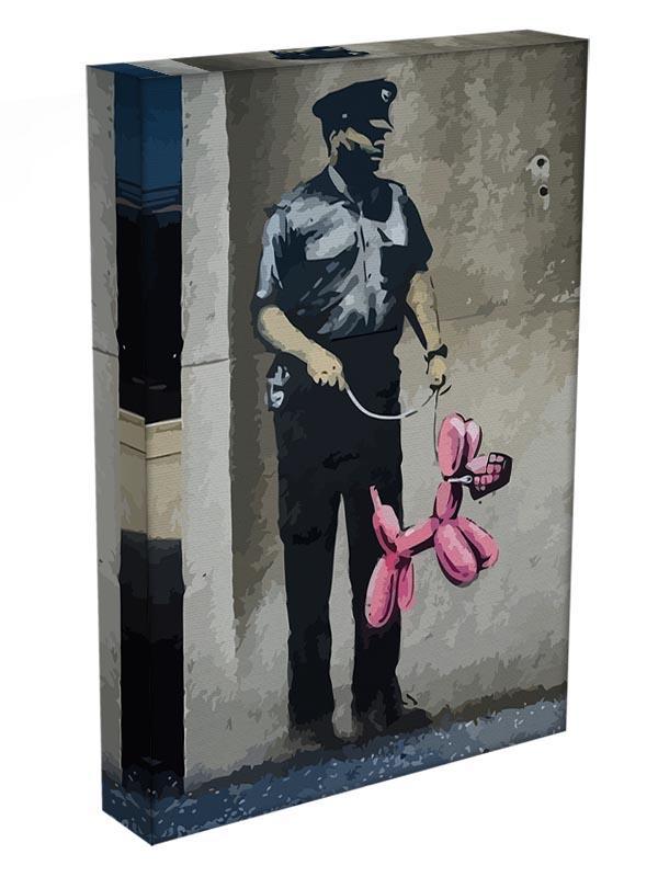 Banksy Security Guard With Pink Balloon Dog Canvas Print or Poster - Canvas Art Rocks - 3