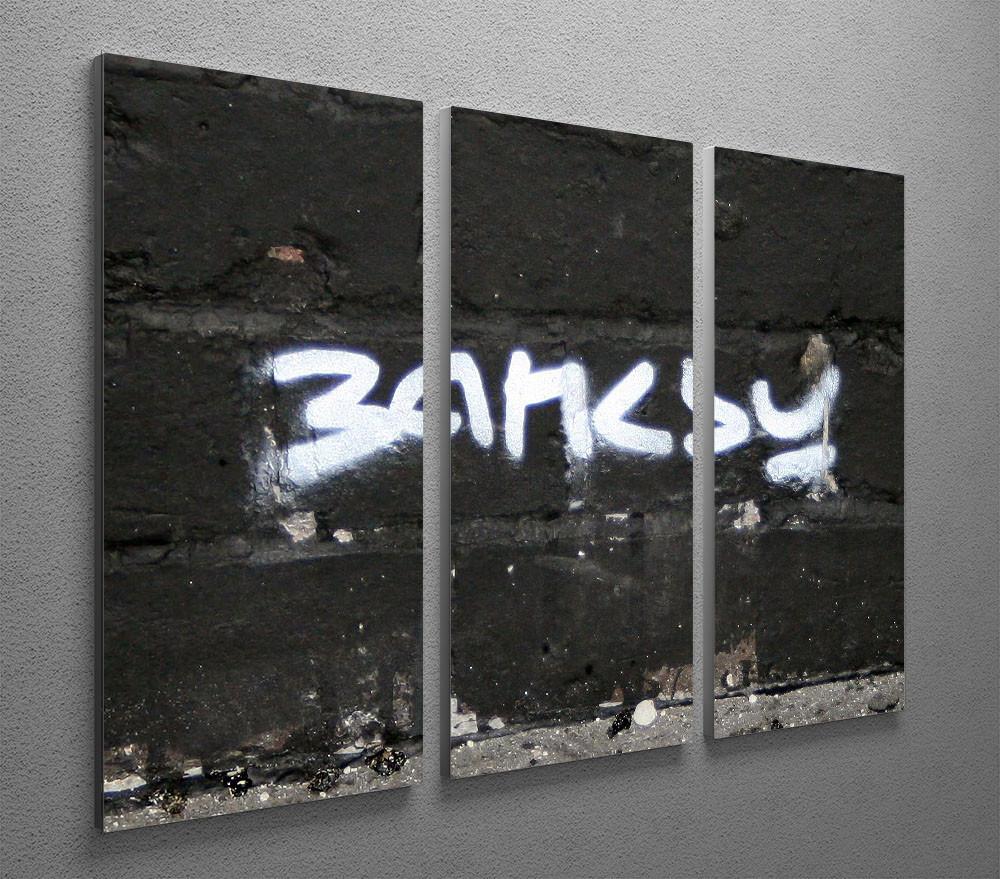 Banksy Signature Tag 3 Split Panel Canvas Print - Canvas Art Rocks