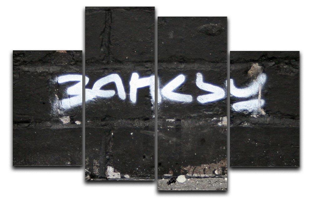 Banksy Signature Tag 4 Split Panel Canvas  - Canvas Art Rocks - 1
