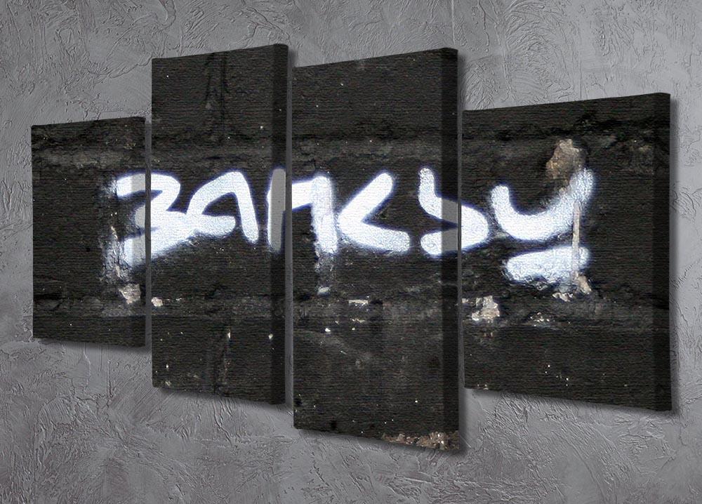 Banksy Signature Tag 4 Split Panel Canvas - Canvas Art Rocks - 2
