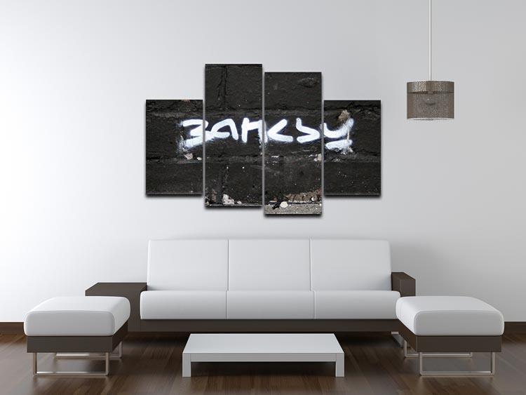 Banksy Signature Tag 4 Split Panel Canvas - Canvas Art Rocks - 3