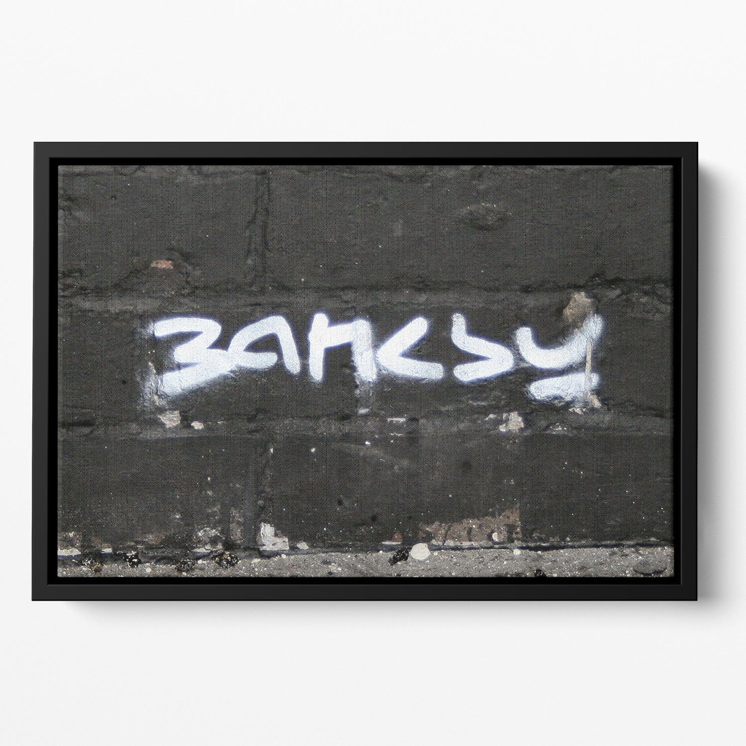 Banksy Signature Tag Floating Framed Canvas