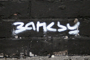 Banksy Signature Tag Wall Mural Wallpaper - Canvas Art Rocks - 1