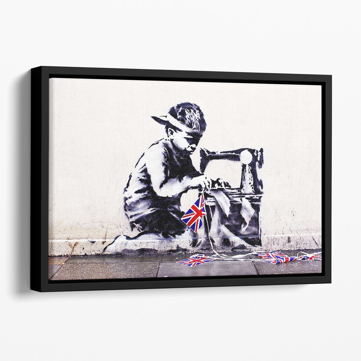 Banksy Slave Labor Floating Framed Canvas