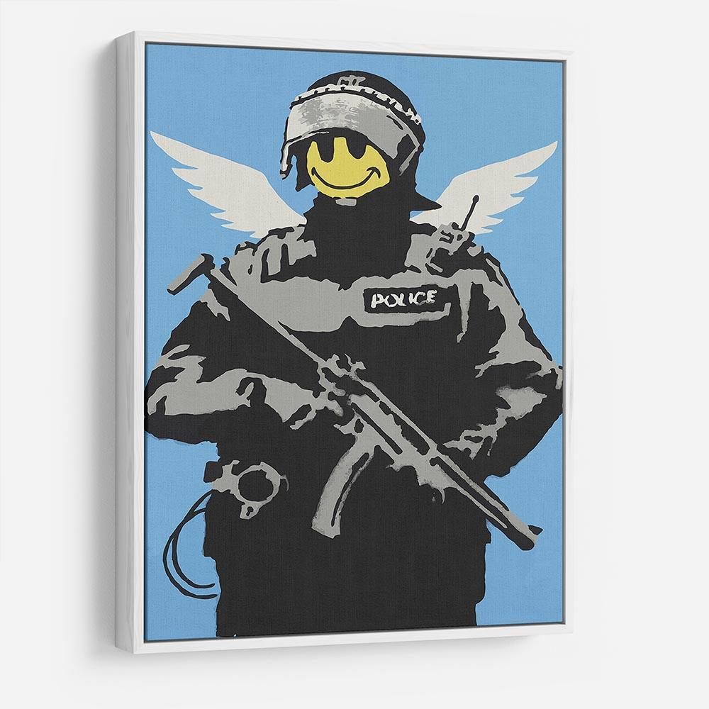 Banksy Smiley Angel Policeman HD Metal Print