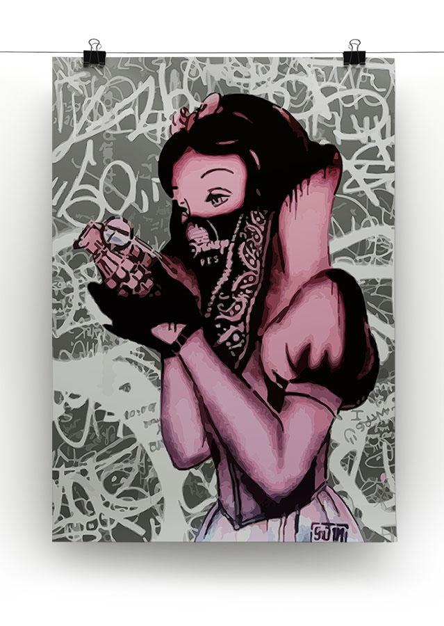 Banksy Snow White Grenade Canvas Print or Poster - Canvas Art Rocks - 2
