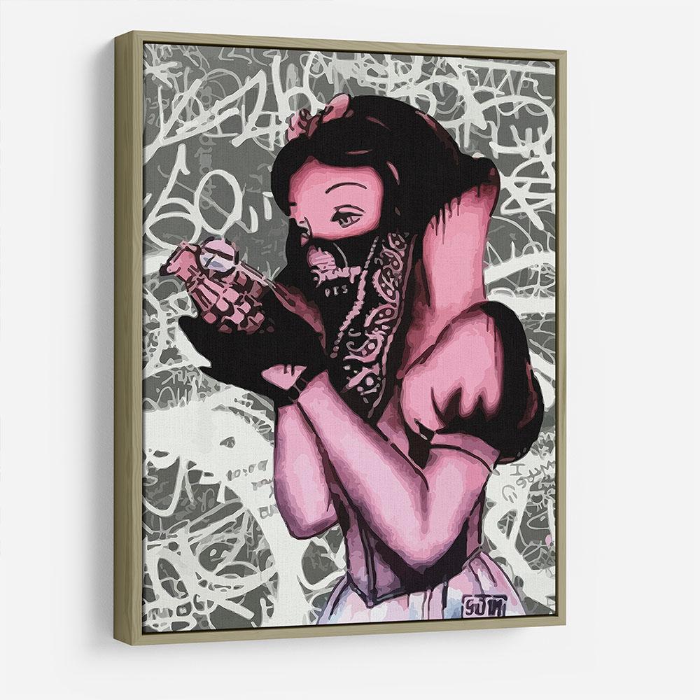 Banksy Snow White Grenade HD Metal Print