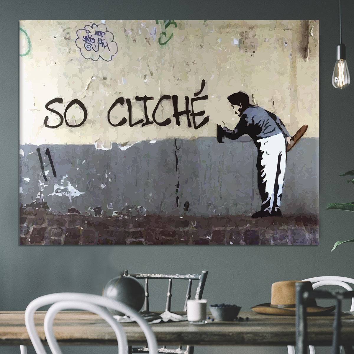 Banksy So Cliche Canvas Print or Poster - Canvas Art Rocks - 3