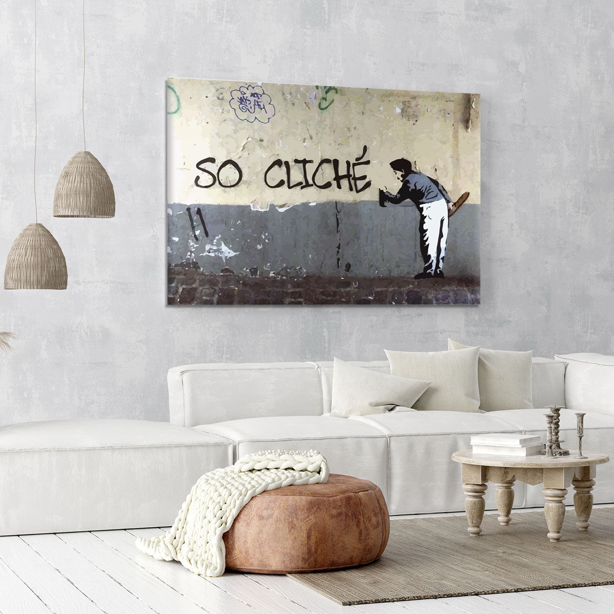 Banksy So Cliche Canvas Print or Poster - Canvas Art Rocks - 6