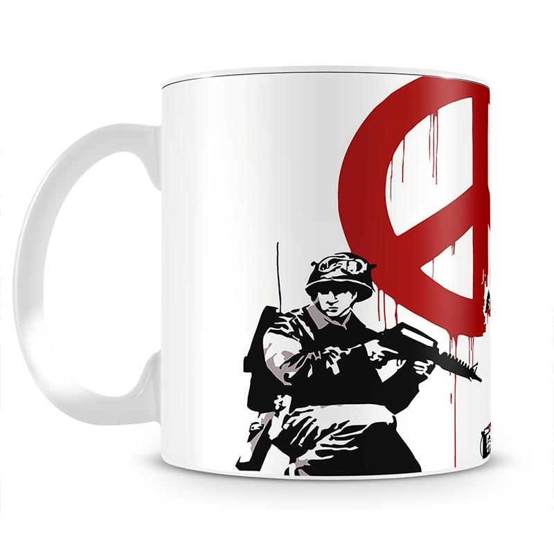 Banksy Soldiers Painting CND Sign Mug - Canvas Art Rocks - 4