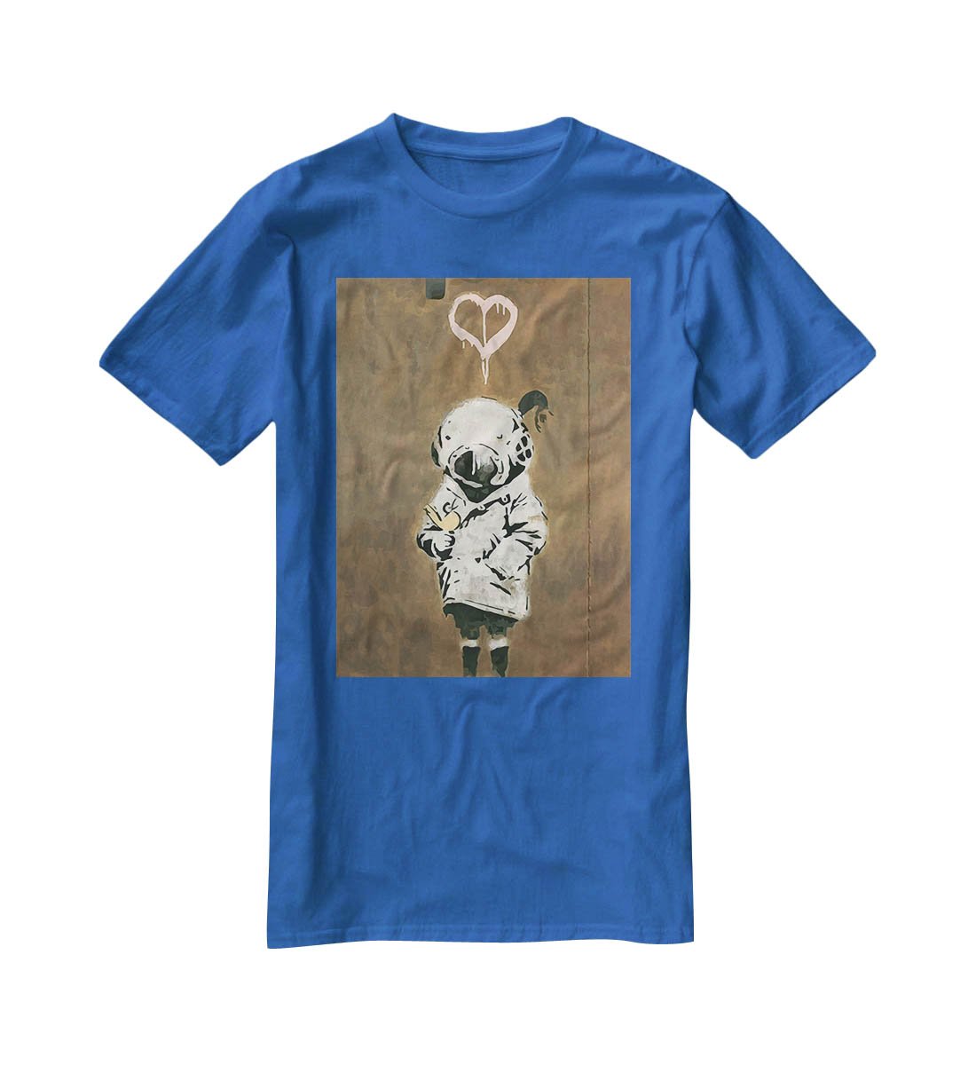 Banksy Space Girl And Bird T-Shirt - Canvas Art Rocks - 2