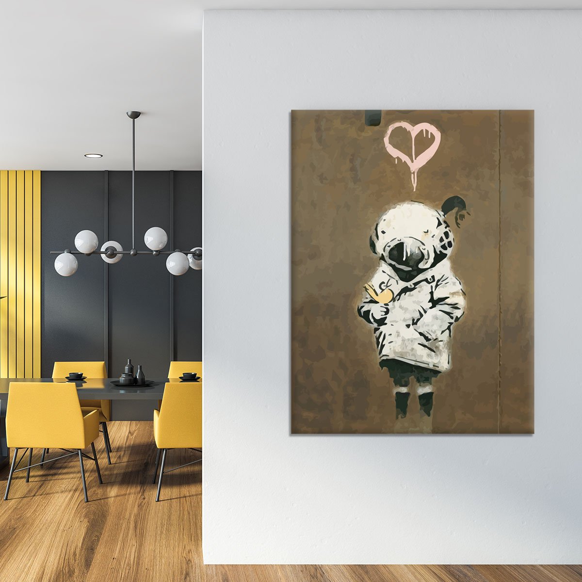 Banksy Space Girl And Bird Canvas Print or Poster
