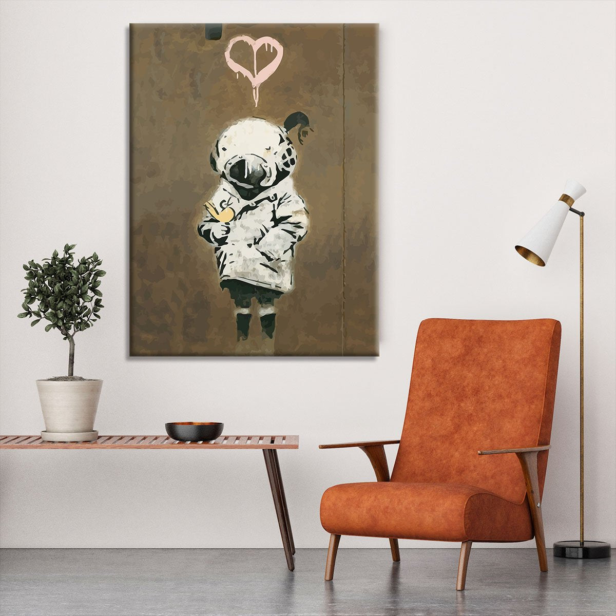 Banksy Space Girl And Bird Canvas Print or Poster