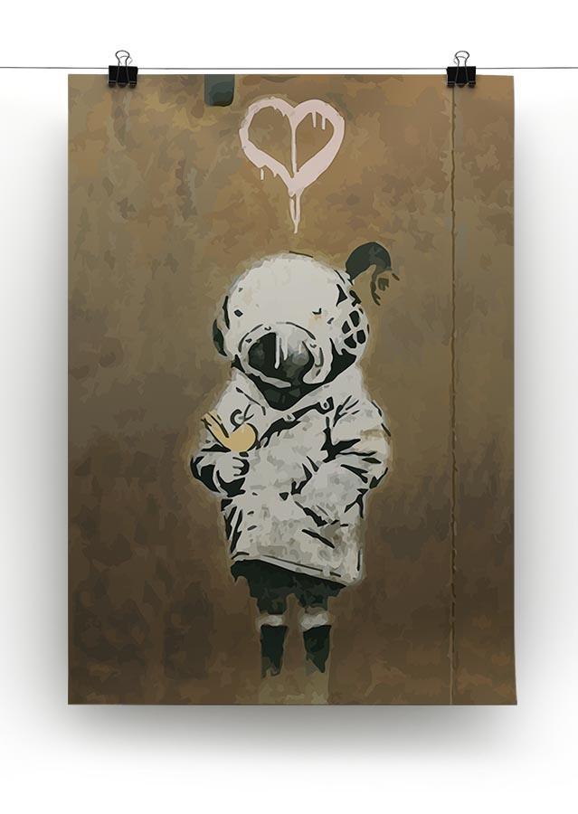 Banksy Space Girl And Bird Canvas Print or Poster - Canvas Art Rocks - 2