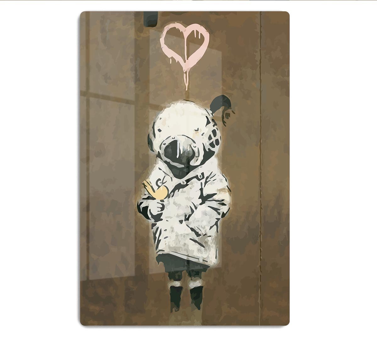 Banksy Space Girl And Bird HD Metal Print
