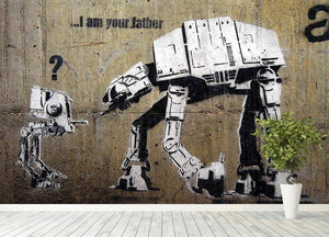 Banksy Star Wars Wall Mural Wallpaper - Canvas Art Rocks - 4