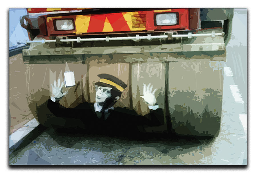 Banksy Steamroller Traffic Warden London Canvas Print or Poster - Canvas Art Rocks - 1