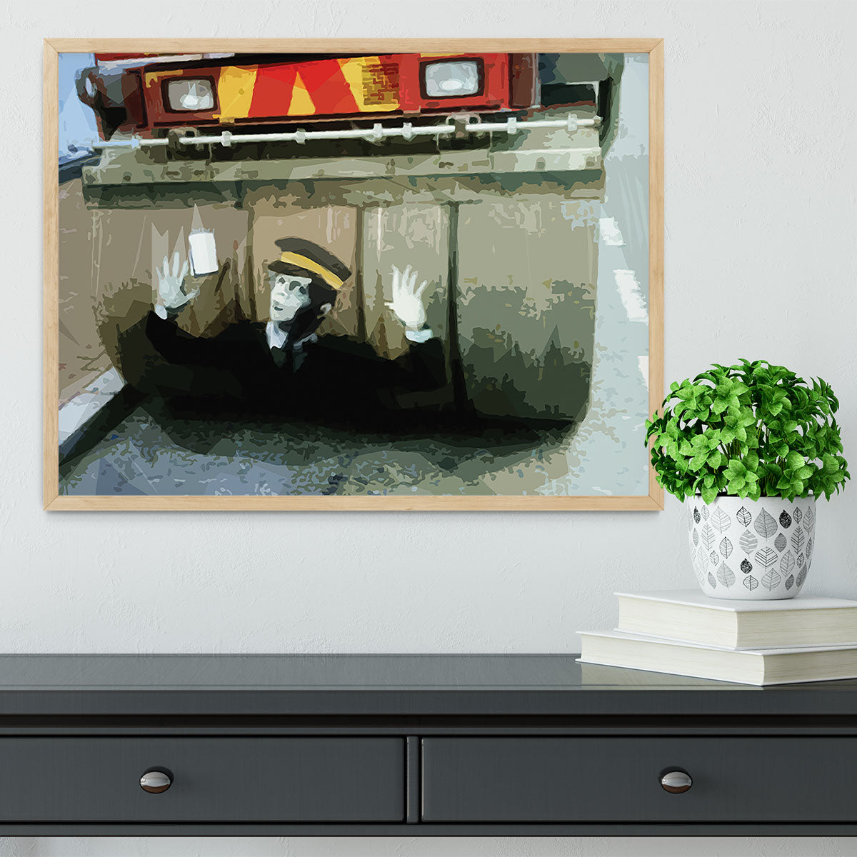 Banksy Steamroller Traffic Warden London Framed Print - Canvas Art Rocks - 4