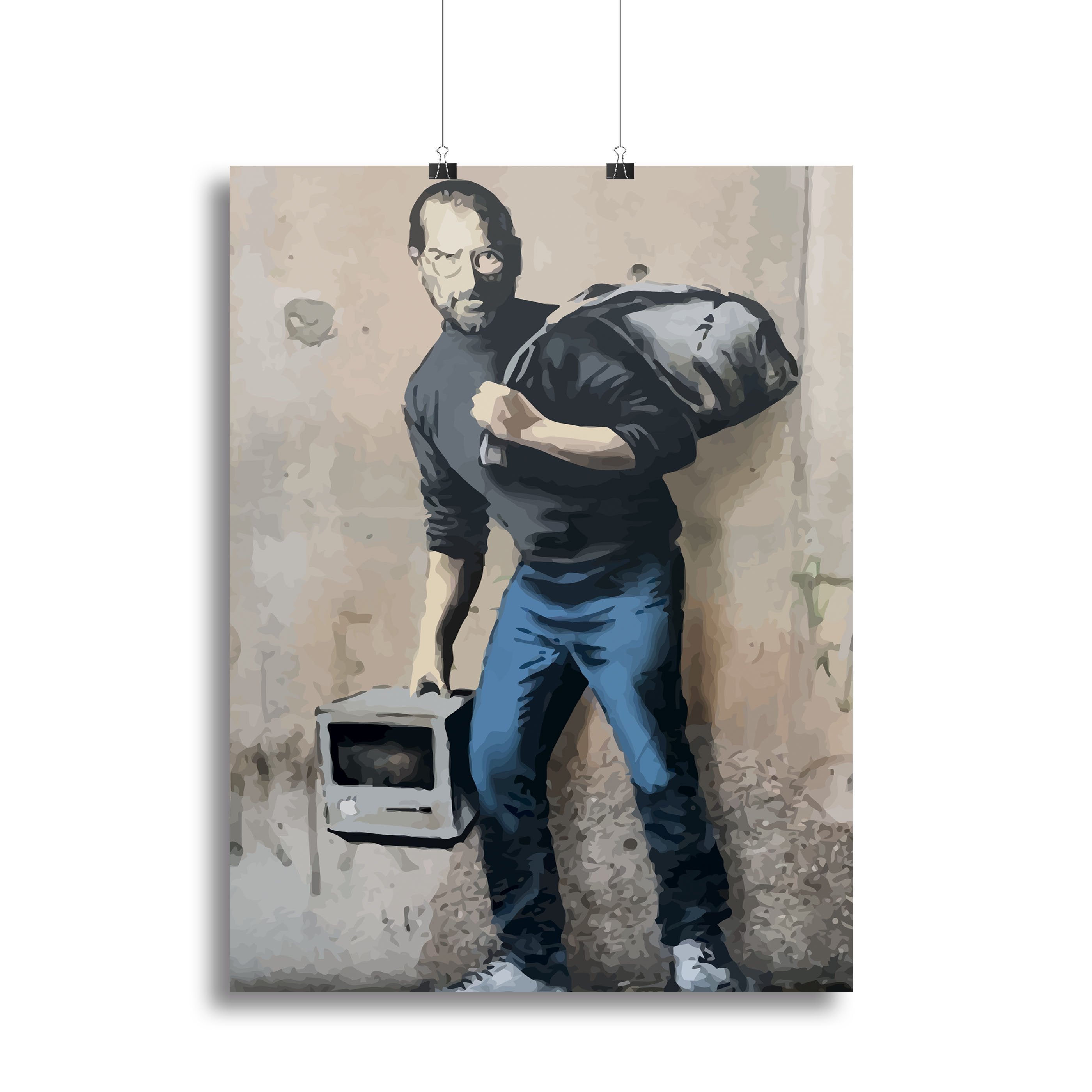 Banksy Steve Jobs Canvas Print or Poster