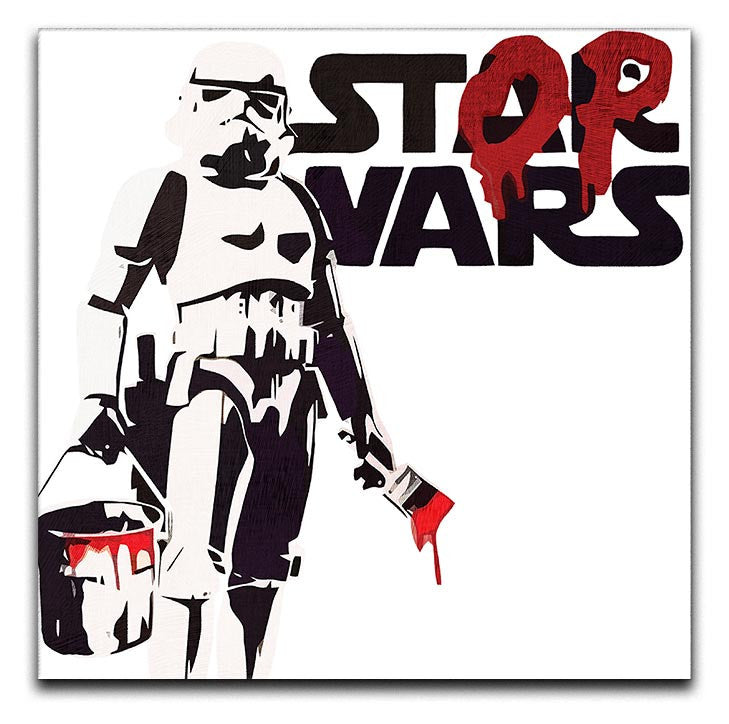 Banksy Stop Wars Star Wars Print - Canvas Art Rocks - 1