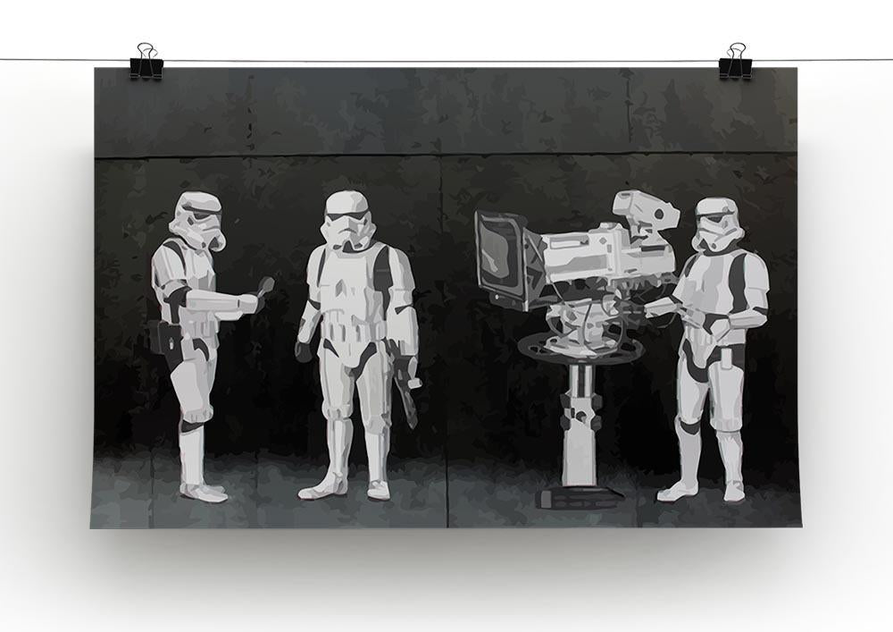 Banksy Stormtroopers Filming Oscars Canvas Print or Poster - Canvas Art Rocks - 2
