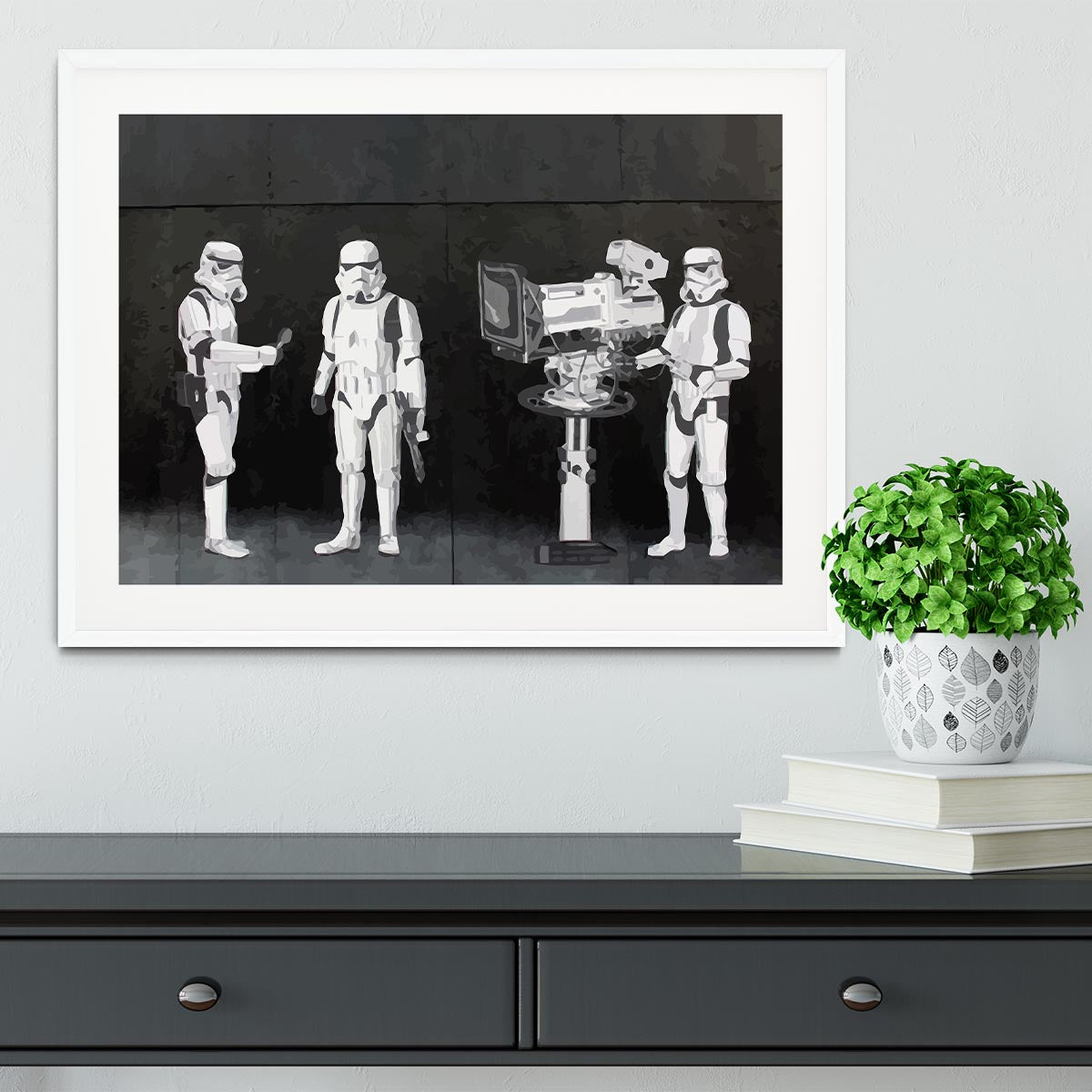 Banksy Stormtroopers Filming Oscars Framed Print - Canvas Art Rocks - 5
