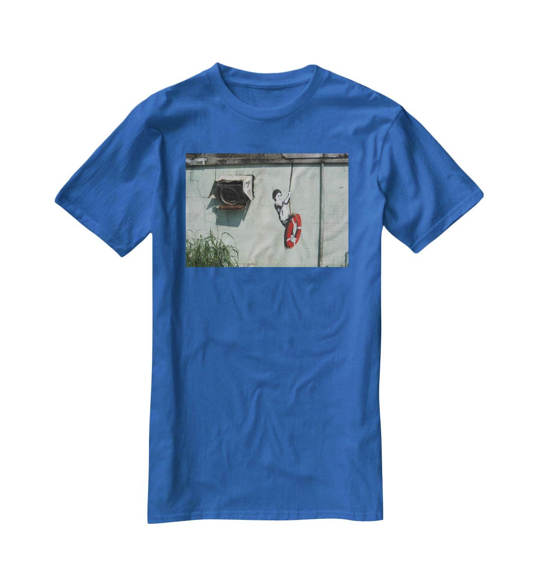 Banksy Swing Boy T-Shirt - Canvas Art Rocks - 2