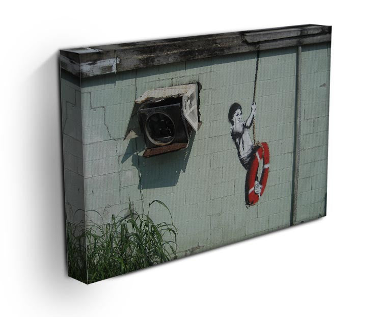 Banksy Swing Boy Print - Canvas Art Rocks - 3