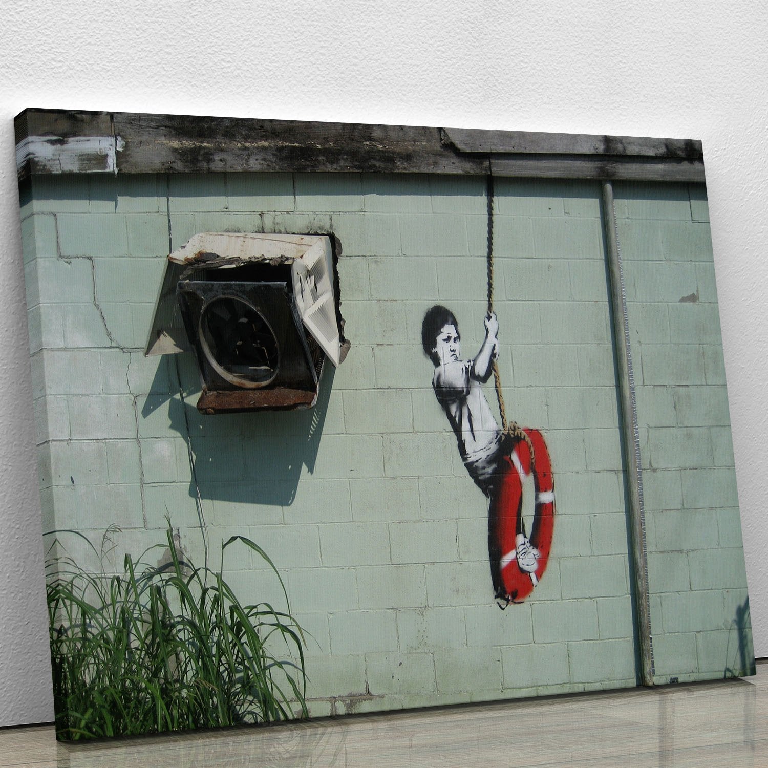 Banksy Swing Boy Canvas Print or Poster