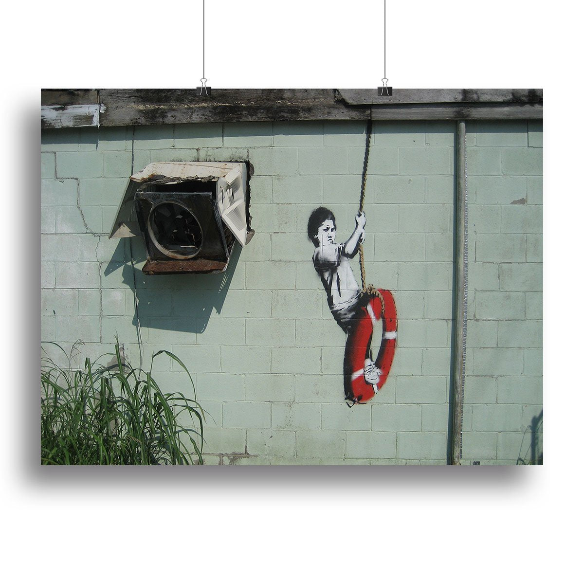 Banksy Swing Boy Canvas Print or Poster