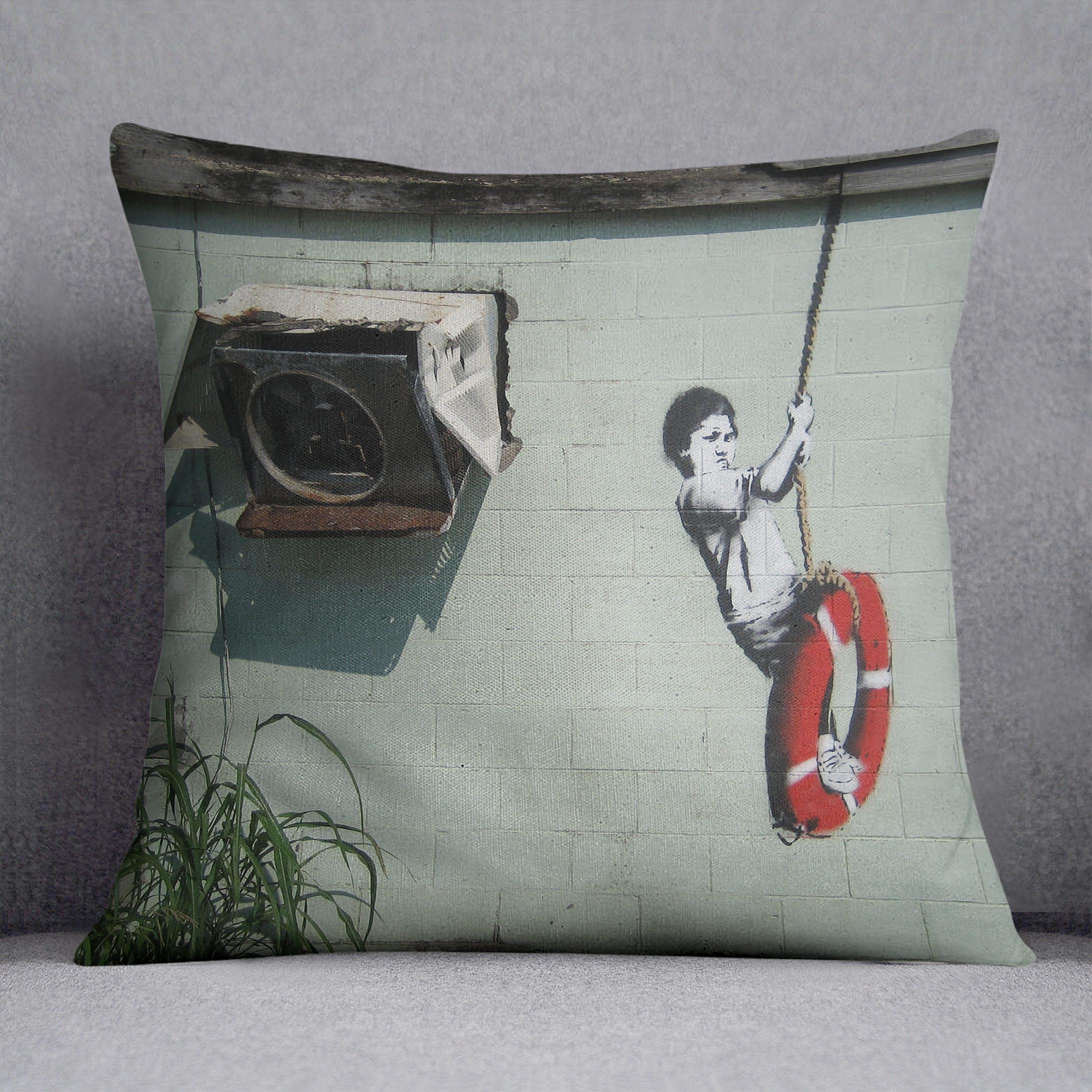 Banksy Swing Boy Cushion