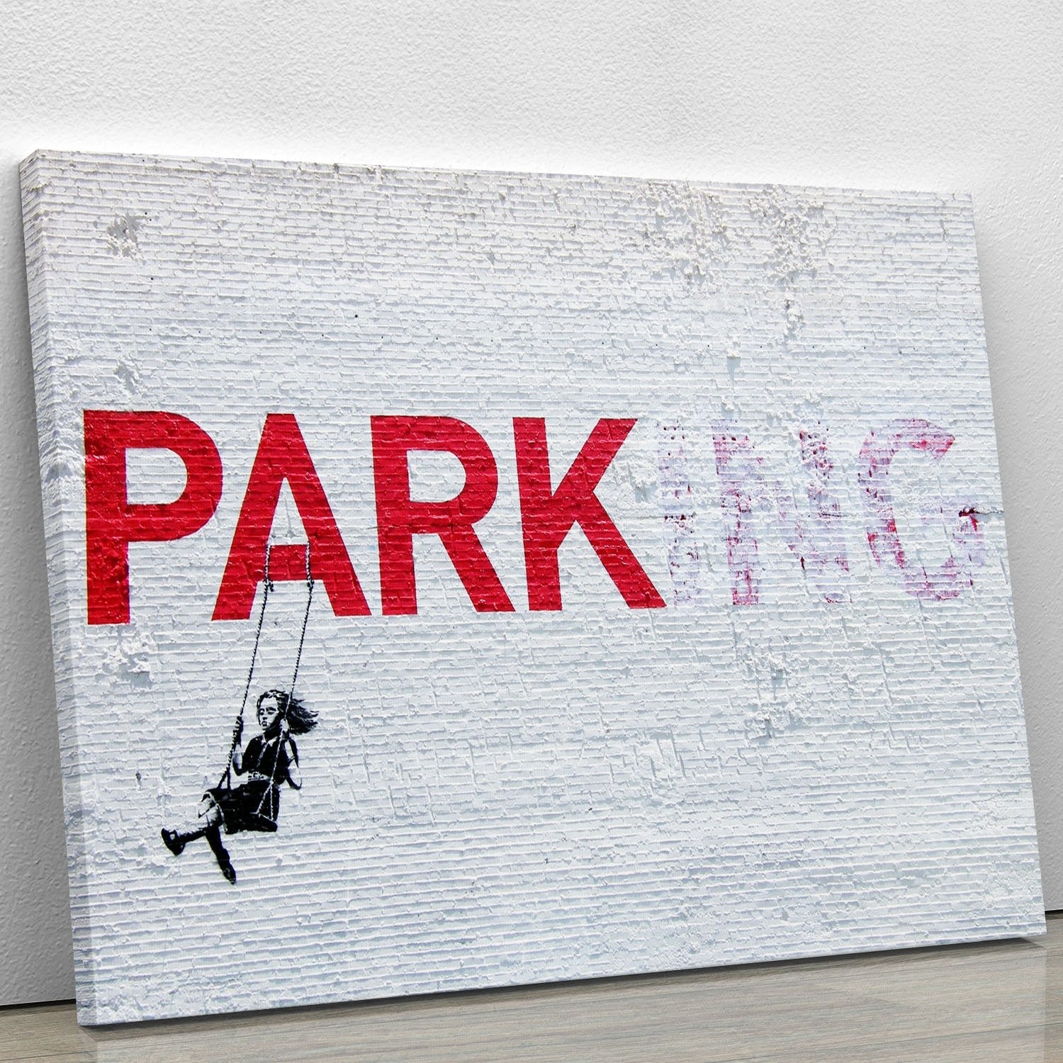 Banksy Swing Girl Canvas Print or Poster