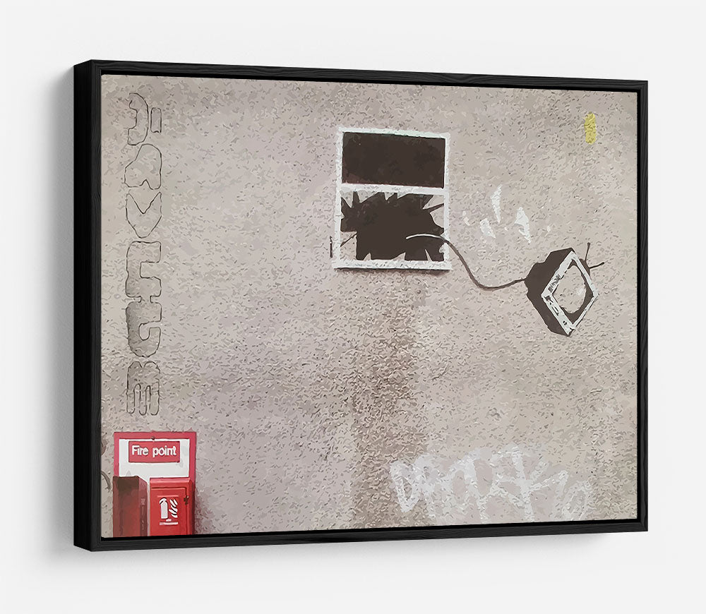 Banksy TV Through Window HD Metal Print - Canvas Art Rocks - 6